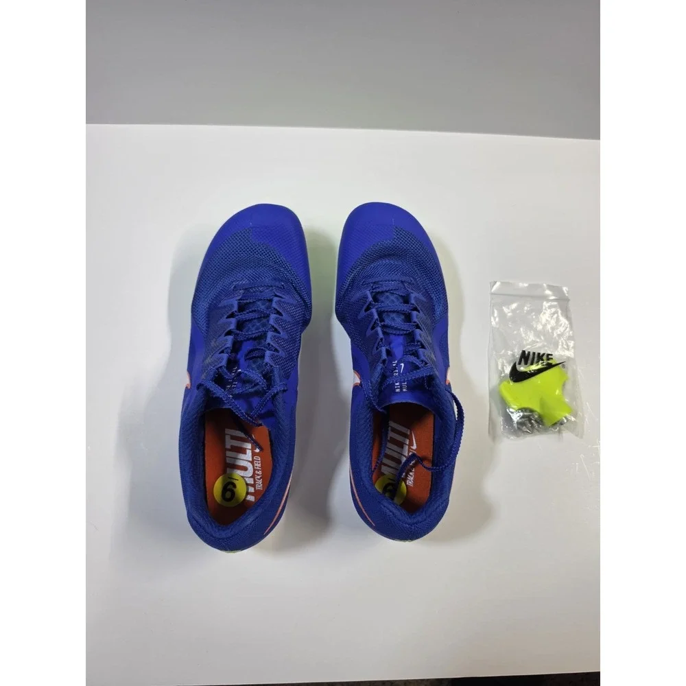 Nike Zoom Rival Racer Blue Safety Orange Track Shoes Mens Size 9
